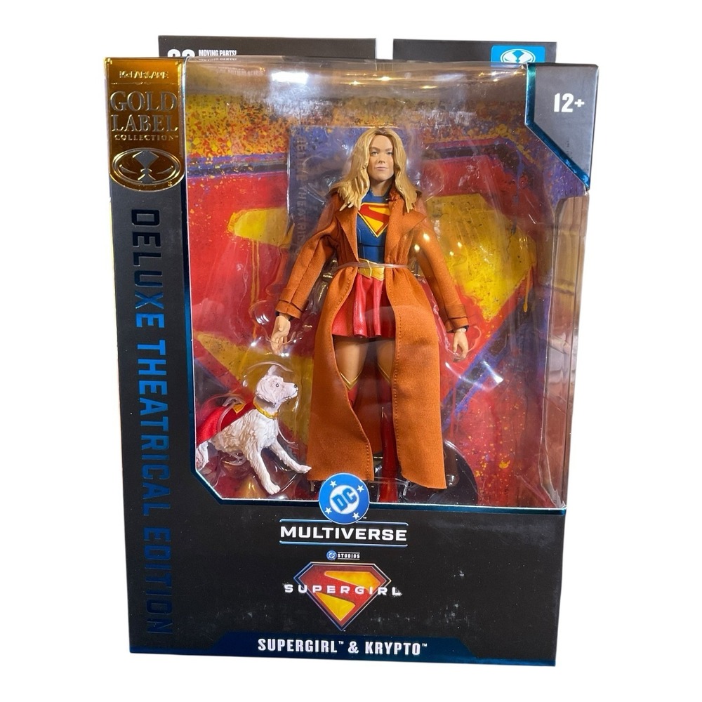 McFarlane Supergirl & Krypto Deluxe Theatrical Ed Figure DC Multiverse In Hand